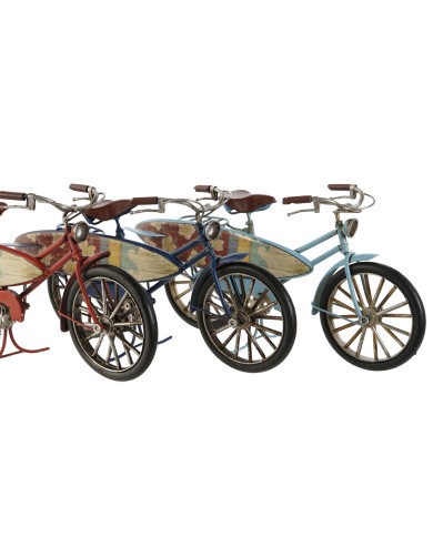 Statua Decorativa Home ESPRIT 27 x 9,5 x 14,5 cm (3 Unità) Bicicletta