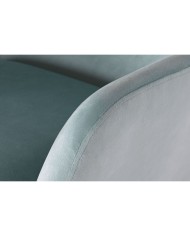 Sedia a Dondolo Home ESPRIT Nero Blu cielo Poliestere Metallo 68 x 90 x 92 cm