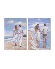 Quadro Home ESPRIT Spiaggia Mediterraneo 70 x 3 x 100 cm (2 Unità)