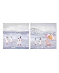 Quadro Home ESPRIT Spiaggia Mediterraneo 70 x 3 x 100 cm (2 Unità)