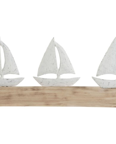Statua Decorativa Home ESPRIT Bianco Naturale Velieri Mediterraneo 62 x 8,5 x 25,5 cm Statua Decorativa Home ESPRIT Bianco Naturale Velieri Mediterraneo 62 x 8,5 x 25,5 cm