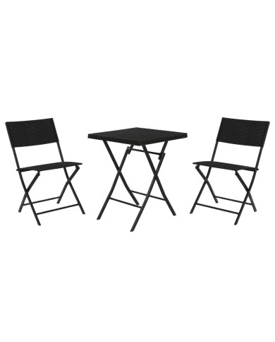 Mobili da giardino Home ESPRIT Nero 58 x 58 x 71,5 cm Mobili da giardino Home ESPRIT Nero 58 x 58 x 71,5 cm