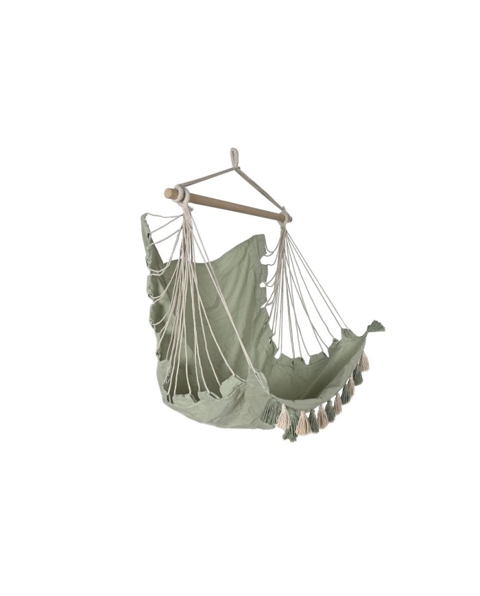 Sedia da giardino Home ESPRIT Verde Cotone Legno 100 x 50 x 135 cm Sedia da giardino Home ESPRIT Verde Cotone Legno 100 x 50 x 135 cm