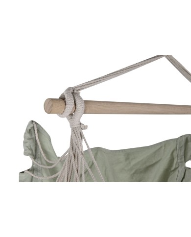 Sedia da giardino Home ESPRIT Verde Cotone Legno 100 x 50 x 135 cm