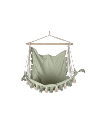 Sedia da giardino Home ESPRIT Verde Cotone Legno 100 x 50 x 135 cm