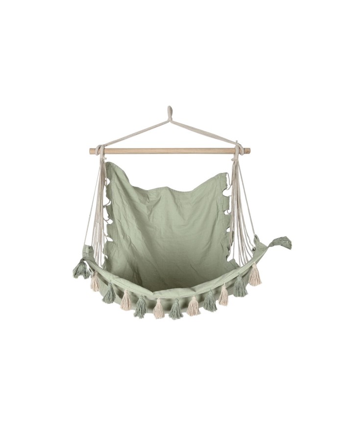 Sedia da giardino Home ESPRIT Verde Cotone Legno 100 x 50 x 135 cm Sedia da giardino Home ESPRIT Verde Cotone Legno 100 x 50 x 135 cm