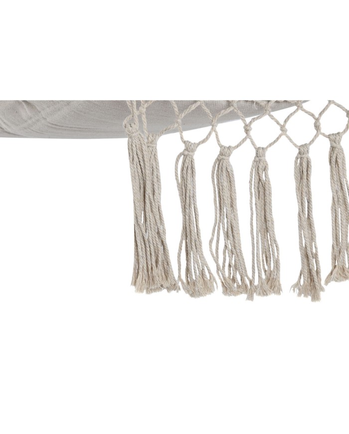 Sedia da giardino Home ESPRIT Bianco Naturale Cotone Legno 90 x 50 x 130 cm Sedia da giardino Home ESPRIT Bianco Naturale Cotone Legno 90 x 50 x 130 cm