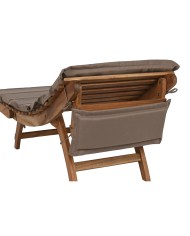 Lettino Home ESPRIT Marrone Beige 191 x 54 x 61 cm