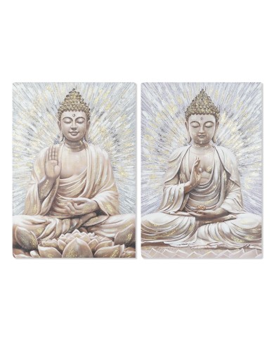 Quadro Home ESPRIT Buddha Orientale 70 x 3 x 100 cm (2 Unità) Quadro Home ESPRIT Buddha Orientale 70 x 3 x 100 cm (2 Unità)
