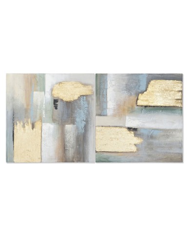 Quadro Home ESPRIT Astratto Moderno 80 x 3 x 80 cm (2 Unità)