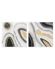 Quadro Home ESPRIT Astratto 80 x 3 x 80 cm (2 Unità)