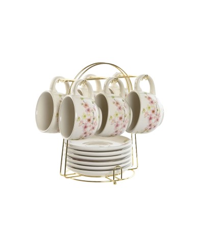 Set di Tazze da Caffè Home ESPRIT Giallo Bianco Rosa Lilla Metallo Dolomite 180 ml Set di Tazze da Caffè Home ESPRIT Giallo Bianco Rosa Lilla Metallo Dolomite 180 ml