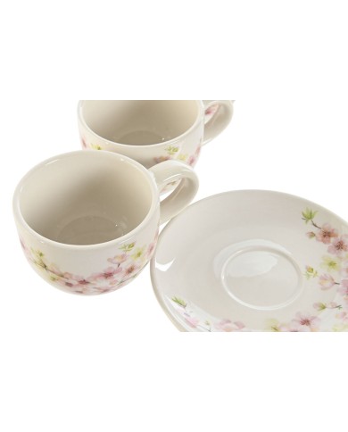 Set di Tazze da Caffè Home ESPRIT Giallo Bianco Rosa Lilla Metallo Dolomite 180 ml Set di Tazze da Caffè Home ESPRIT Giallo Bianco Rosa Lilla Metallo Dolomite 180 ml