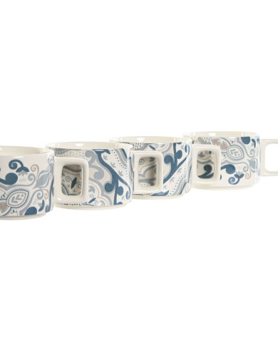 Set di Tazze da Caffè Home ESPRIT Beige Grigio Rosa Lilla Metallo Bambù Dolomite 260 ml Set di Tazze da Caffè Home ESPRIT Beige Grigio Rosa Lilla Metallo Bambù Dolomite 260 ml