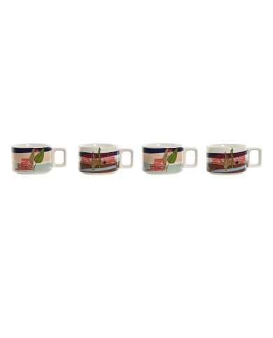 Set di Tazze da Caffè Home ESPRIT Azzurro Verde Rosa Lilla Metallo Bambù Dolomite 260 ml Set di Tazze da Caffè Home ESPRIT Azzurro Verde Rosa Lilla Metallo Bambù Dolomite 260 ml
