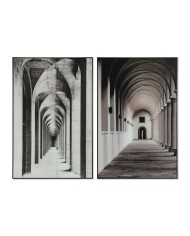 Quadro Home ESPRIT Astratto 80 x 3 x 80 cm (2 Unità)