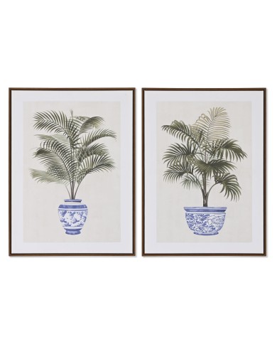 Quadro Home ESPRIT Palme Coloniale 60 x 4 x 80 cm (2 Unità)