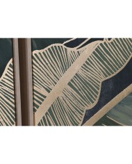 Set di 3 quadri Home ESPRIT Palme Tropicale 180 x 4 x 120 cm (3 Pezzi)