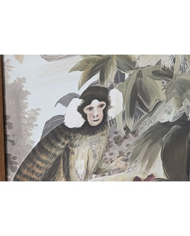 Set di 3 quadri Home ESPRIT Tropicale 180 x 4 x 120 cm (3 Pezzi)