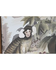 Set di 3 quadri Home ESPRIT Tropicale 180 x 4 x 120 cm (3 Pezzi)