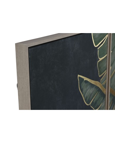 Set di 3 quadri Home ESPRIT Palme Tropicale 180 x 4 x 120 cm (3 Pezzi)