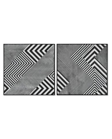 Quadro Home ESPRIT Astratto Moderno 100 x 4 x 100 cm (2 Unità)