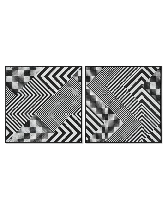 Quadro Home ESPRIT Astratto Moderno 100 x 4 x 100 cm (2 Unità) Quadro Home ESPRIT Astratto Moderno 100 x 4 x 100 cm (2 Unità)