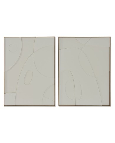 Quadro Home ESPRIT Astratto Scandinavo 75 x 4 x 100 cm (2 Unità)