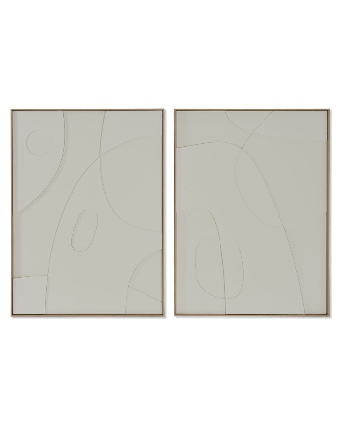Quadro Home ESPRIT Astratto Scandinavo 75 x 4 x 100 cm (2 Unità) Quadro Home ESPRIT Astratto Scandinavo 75 x 4 x 100 cm (2 Unità)