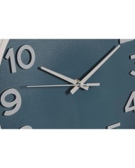 Orologio da Parete Home ESPRIT Azzurro Bianco Rosa Senape PVC 30 x 4 x 30 cm (3 Unità)