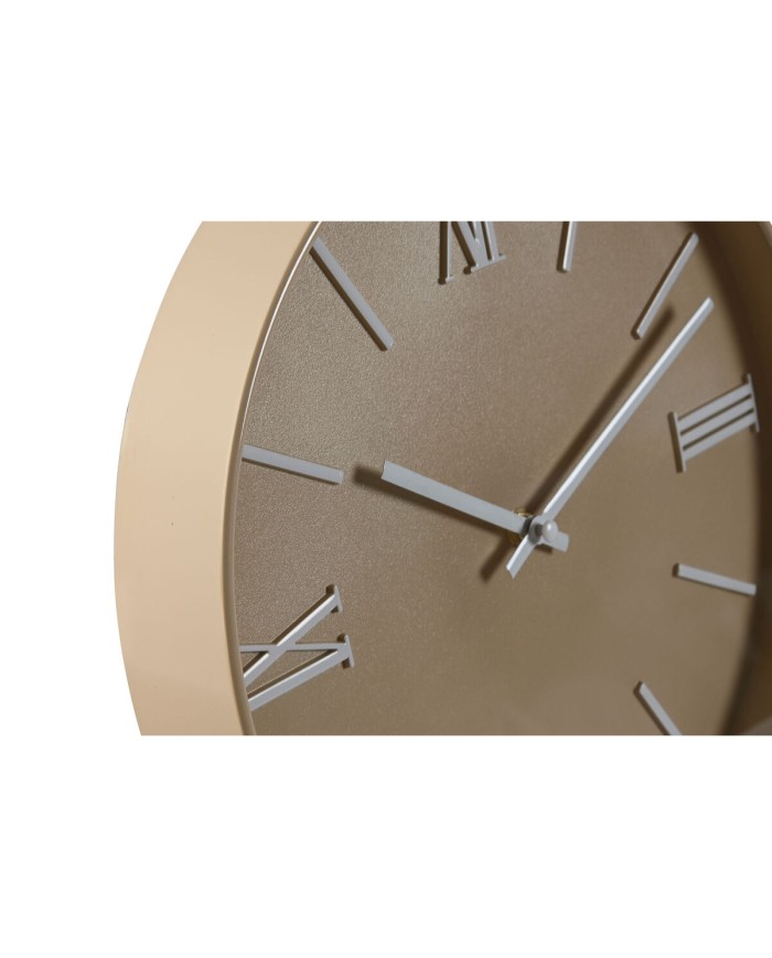 Orologio da Parete Home ESPRIT Azzurro Rosa Senape PVC 30 x 4 x 30 cm (3 Unità)