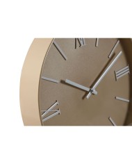 Orologio da Parete Home ESPRIT Azzurro Rosa Senape PVC 30 x 4 x 30 cm (3 Unità)