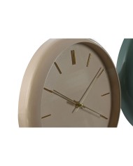 Orologio da Parete Home ESPRIT Verde Rosa PVC Moderno 30 x 4 x 30 cm (2 Unità)