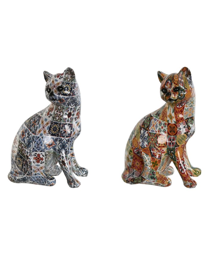 Statua Decorativa Home ESPRIT Multicolore Gatto Mediterraneo 11 x 10 x 16 cm (2 Unità) Statua Decorativa Home ESPRIT Multicolore Gatto Mediterraneo 11 x 10 x 16 cm (2 Unità)