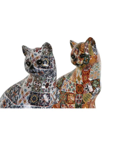 Statua Decorativa Home ESPRIT Multicolore Gatto Mediterraneo 11 x 10 x 16 cm (2 Unità) Statua Decorativa Home ESPRIT Multicolore Gatto Mediterraneo 11 x 10 x 16 cm (2 Unità)