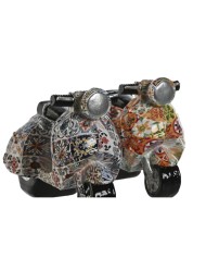 Statua Decorativa Home ESPRIT Multicolore Mediterraneo scooter 14 x 8 x 11 cm (2 Unità)