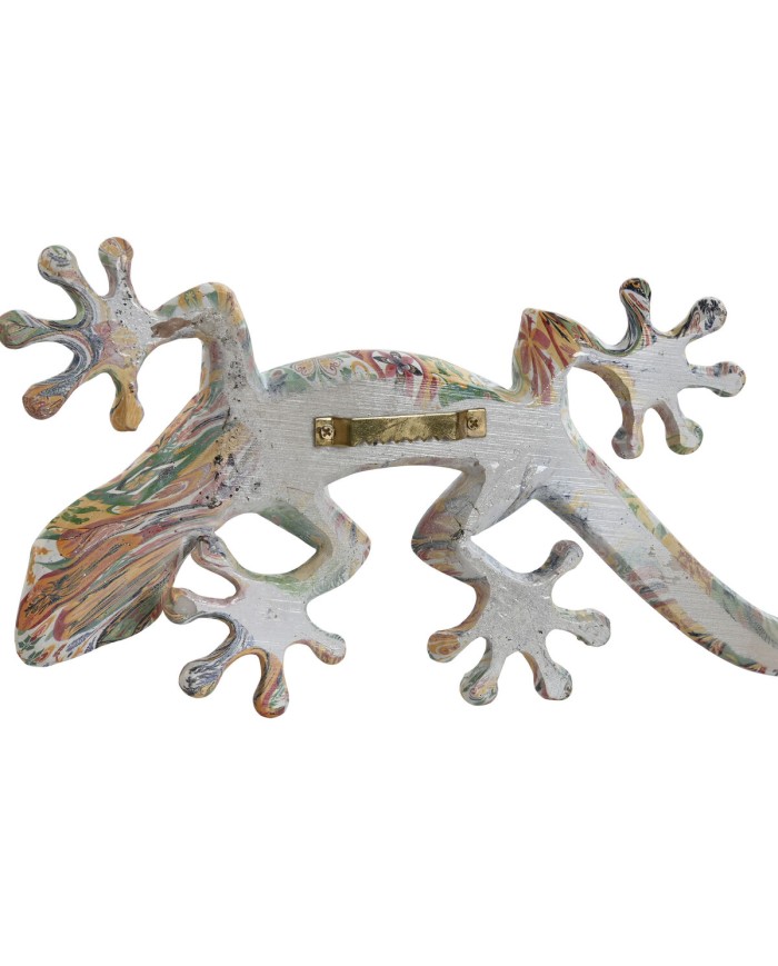 Decorazione da Parete Home ESPRIT Multicolore Lucertola Mediterraneo 13 x 5 x 29 cm (2 Unità)