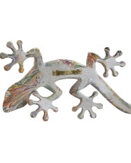 Decorazione da Parete Home ESPRIT Multicolore Lucertola Mediterraneo 13 x 5 x 29 cm (2 Unità)