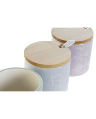 Portazucchero DKD Home Decor Azzurro Verde Lilla Bambù Dolomite 7,5 x 7,5 x 7,5 cm (3 Unità) Portazucchero DKD Home Decor Azzurro Verde Lilla Bambù Dolomite 7,5 x 7,5 x 7,5 cm (3 Unità)