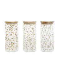 Barattolo DKD Home Decor Azzurro Bianco Verde Naturale Silicone Bambù Vetro Borosilicato 700 ml 10 x 10 x 13 cm (2 Unità) Barattolo DKD Home Decor Azzurro Bianco Verde Naturale Silicone Bambù Vetro Borosilicato 700 ml 10 x 10 x 13 cm (2 Unità)