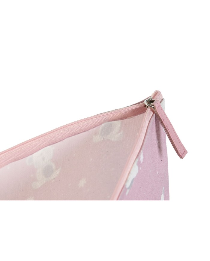 Necessaire da Viaggio DKD Home Decor Azzurro Rosa polialgodon osos 33 x 8 x 21 cm (2 Unità)