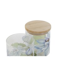 Barattolo DKD Home Decor Azzurro Bianco Verde Naturale Silicone Bambù Vetro Borosilicato 700 ml 10 x 10 x 13 cm (2 Unità) Barattolo DKD Home Decor Azzurro Bianco Verde Naturale Silicone Bambù Vetro Borosilicato 700 ml 10 x 10 x 13 cm (2 Unità)