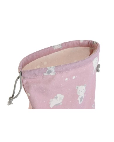 Busta DKD Home Decor Azzurro Bianco Rosa osos 24 x 2 x 26 cm (2 Unità)