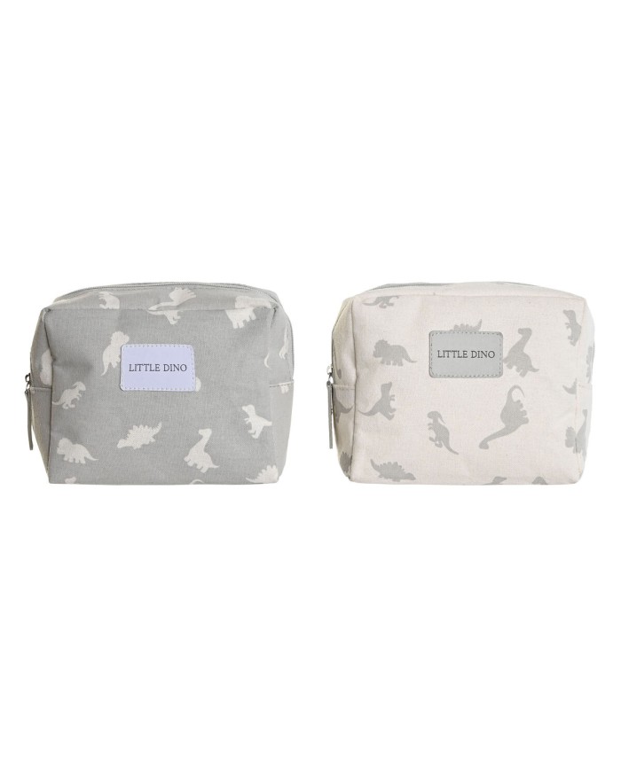 Necessaire da Viaggio DKD Home Decor Bianco Grigio polialgodon Dinosauro 15 x 6 x 12 cm (2 Unità) Necessaire da Viaggio DKD Home Decor Bianco Grigio polialgodon Dinosauro 15 x 6 x 12 cm (2 Unità)