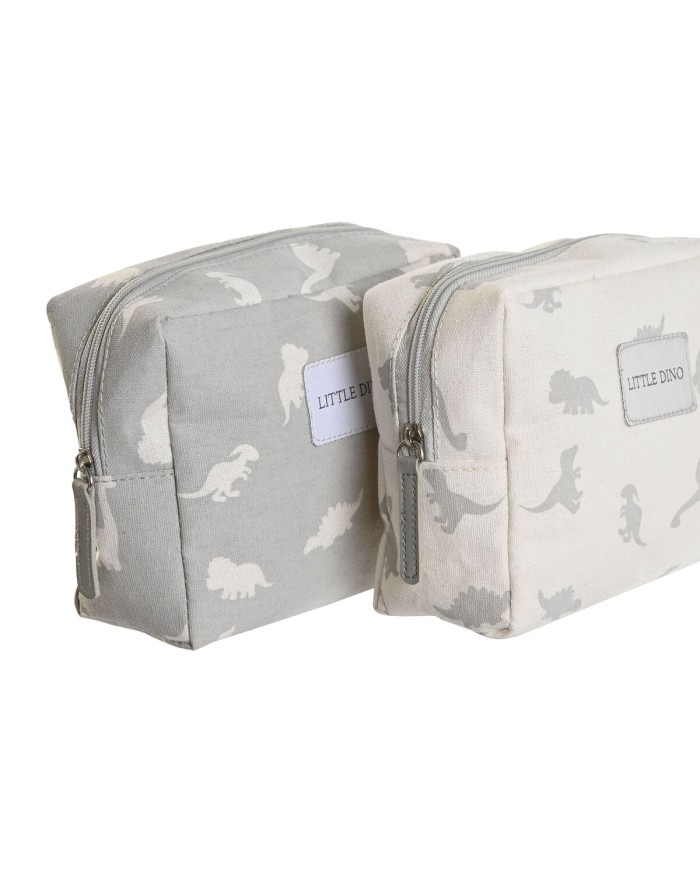 Necessaire da Viaggio DKD Home Decor Bianco Grigio polialgodon Dinosauro 15 x 6 x 12 cm (2 Unità) Necessaire da Viaggio DKD Home Decor Bianco Grigio polialgodon Dinosauro 15 x 6 x 12 cm (2 Unità)