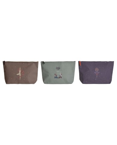 Necessaire DKD Home Decor Marrone Verde Bordeaux Tela Yoga 33 x 8 x 20 cm (3 Unità) Necessaire DKD Home Decor Marrone Verde Bordeaux Tela Yoga 33 x 8 x 20 cm (3 Unità)