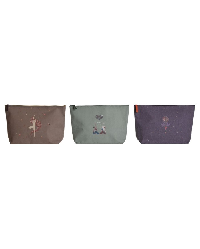 Necessaire DKD Home Decor Marrone Verde Bordeaux Tela Yoga 33 x 8 x 20 cm (3 Unità) Necessaire DKD Home Decor Marrone Verde Bordeaux Tela Yoga 33 x 8 x 20 cm (3 Unità)