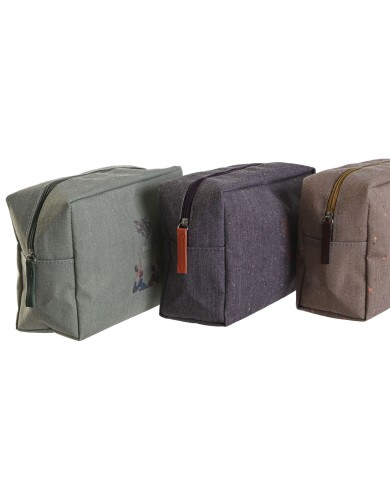 Necessaire da Viaggio DKD Home Decor Marrone Verde Bordeaux 20 x 8 x 14 cm Necessaire da Viaggio DKD Home Decor Marrone Verde Bordeaux 20 x 8 x 14 cm