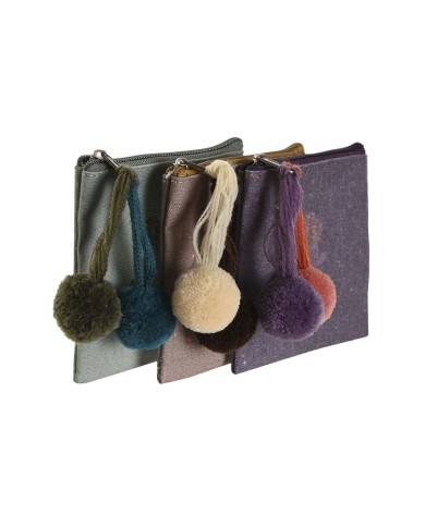 Portamonete DKD Home Decor Marrone Verde Bordeaux Yoga (3 Unità)