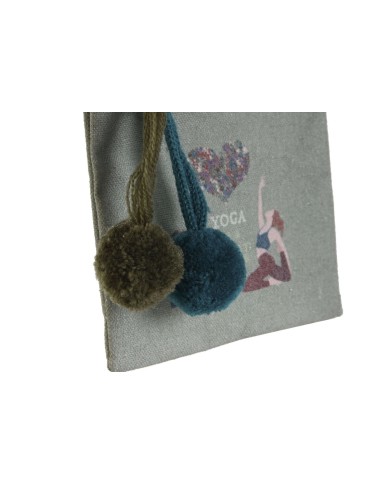 Portamonete DKD Home Decor Marrone Verde Bordeaux Yoga (3 Unità)